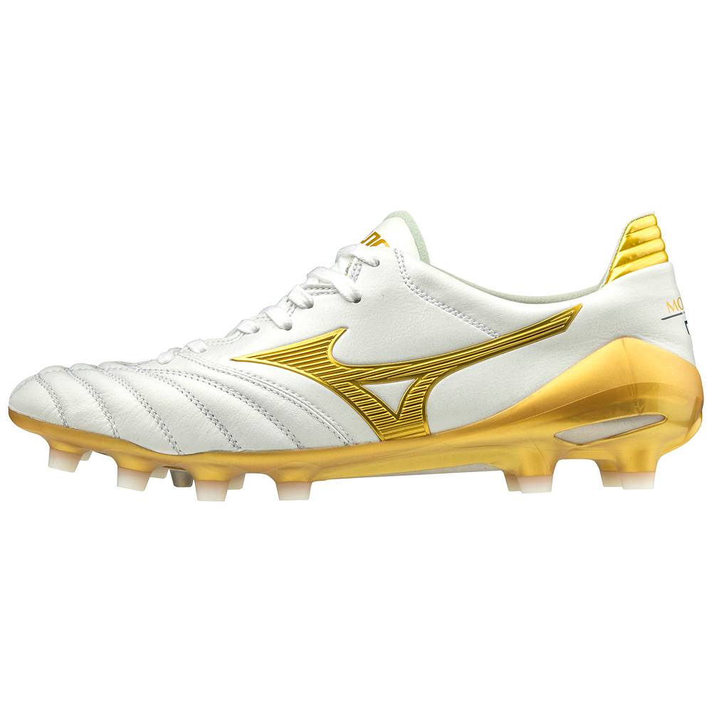 Mizuno Men's Morelia Neo II Made in Japan Soccer Cleats White/Gold (540160-TLX)